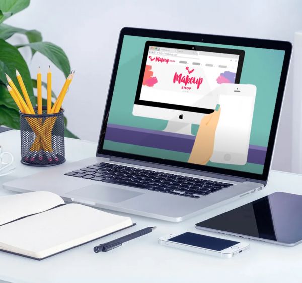 2D cinema, online store advertising